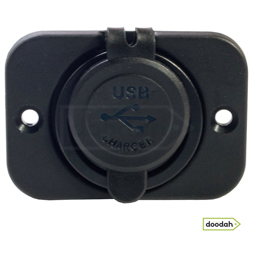 Авто / Мото USB зарядний пристрій - Recessed PRO, IP54, 2,1А. Гарантія 6 міс.